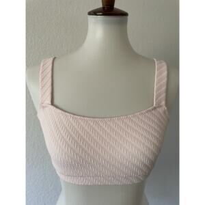 Solid & Striped Swim Pullover Bikini Top Textured Swimwear